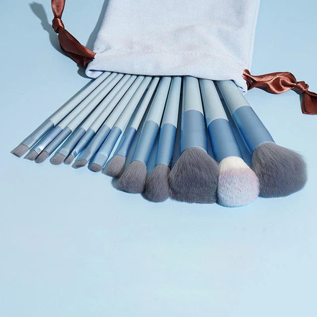 Set di 13 Pennelli per trucco Azzurro
