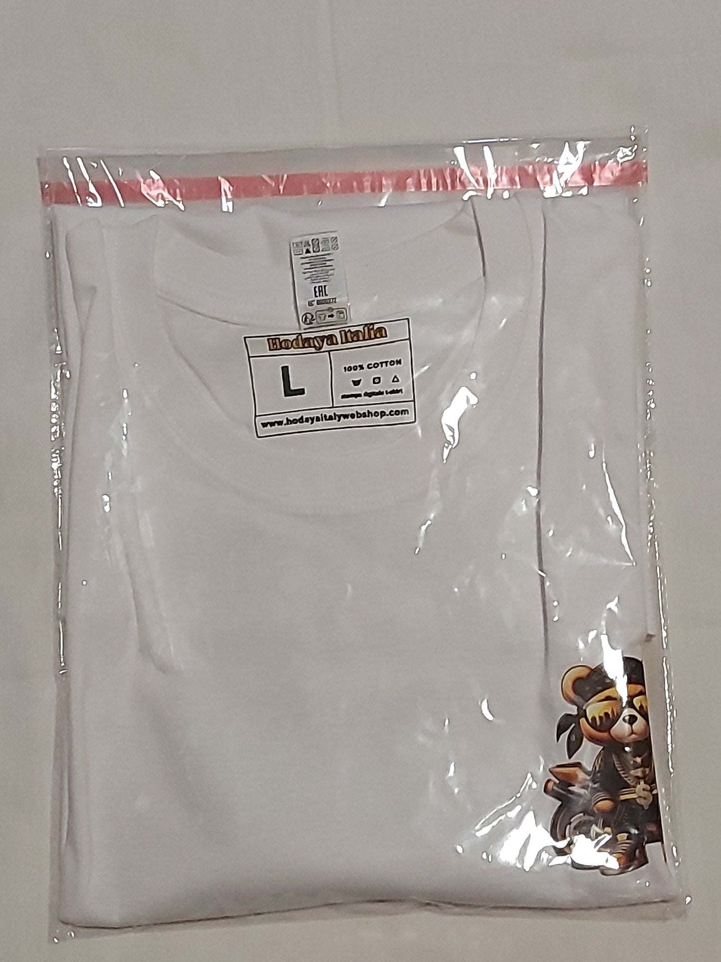 t-Shirt unisex collezione orsetto motociclista - Maglia Maglietta - doppia stam