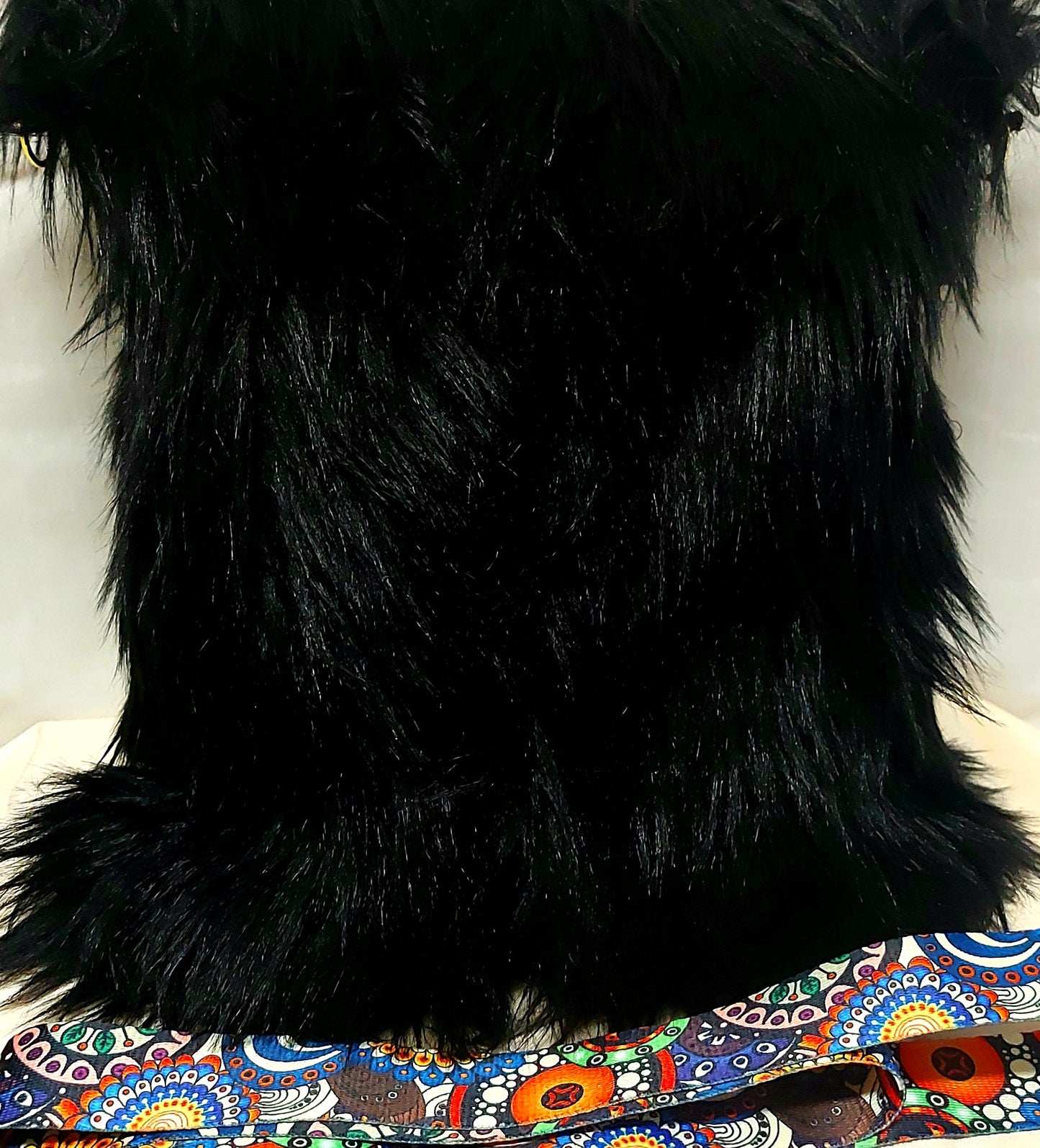 Borsa Tote finta pelliccia nera