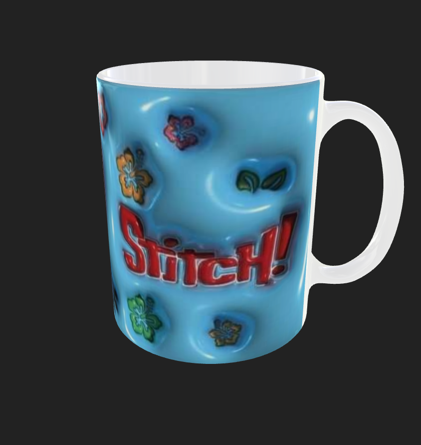 STITCH TAZZA personalizzata CAFFE' di ceramica , Idea regalo Adulto Bambino