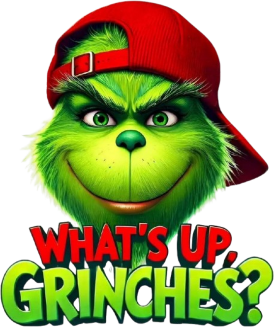 GRINCH NATALE DTF per t-shirt - magliette - Applicare con ferro da stiro