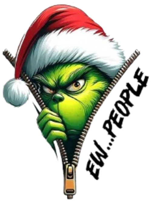 GRINCH NATALE DTF per t-shirt - magliette - Applicare con ferro da stiro