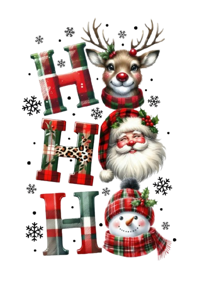 NATALE DTF per t-shirt - magliette - Tessuti - Applicare con ferro da stiro