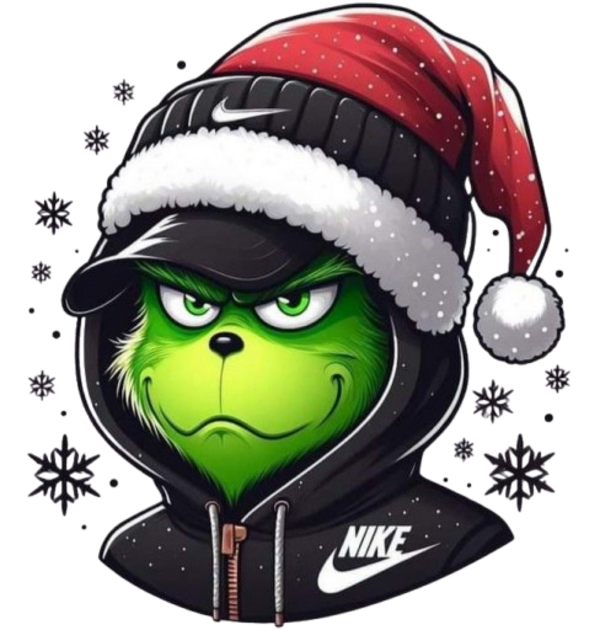 GRINCH NATALE DTF per t-shirt - magliette - Applicare con ferro da stiro