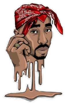 2Pac - DTF per t-shirt - magliette - Tessuti - da Applicare con ferro da stiro
