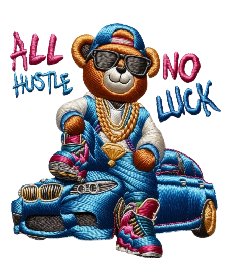 DTF per t-shirt -ORSO BMB - EFETO RICAMO - Facili Applicare con ferro da stiro