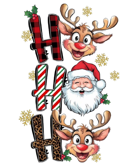 NATALE DTF per t-shirt - magliette - Tessuti - Applicare con ferro da stiro