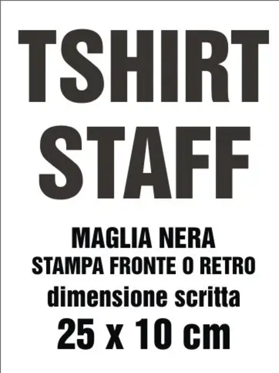 T Shirt STAFF -Maglietta STAFF - maglia STAFF personalizzate