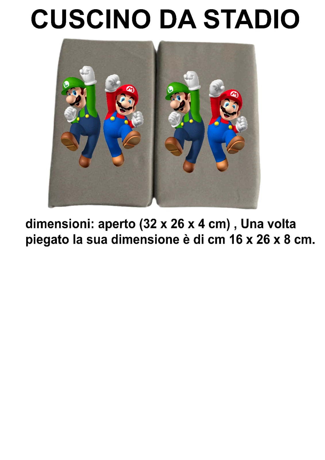 SUPER MARIO Cuscino Da Stadio - Mare - All'aperto - Cuscini stadio