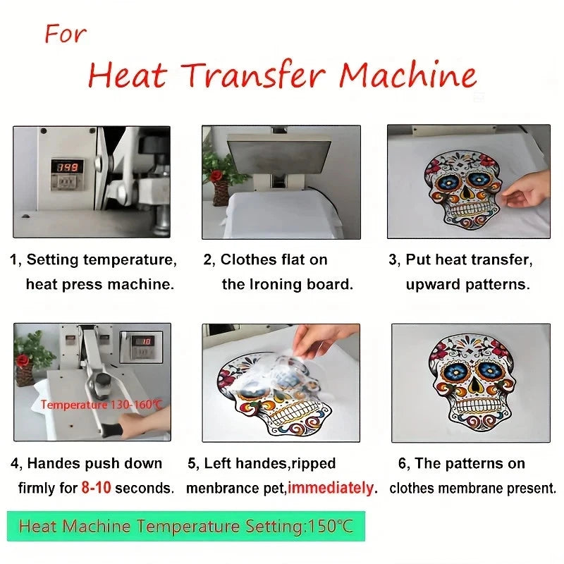 DTF per t-shirt - magliette - Tessuti - Facili da Applicare con ferro da stiro