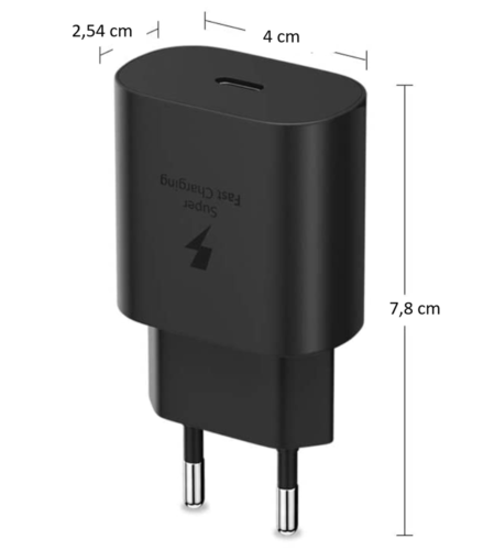 Caricabatterie rapido 25 W Veloce per Samsung S21 S20 S10