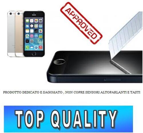 Proteggi Schermo Vetro Temperato IPHONE 5 5G 5S 5C Tempered Glass Screen