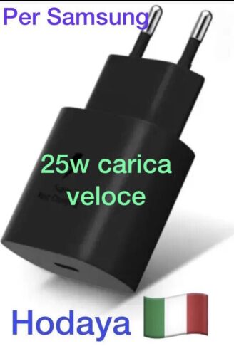 Caricabatterie rapido 25 W Veloce per Samsung S21 S20 S10