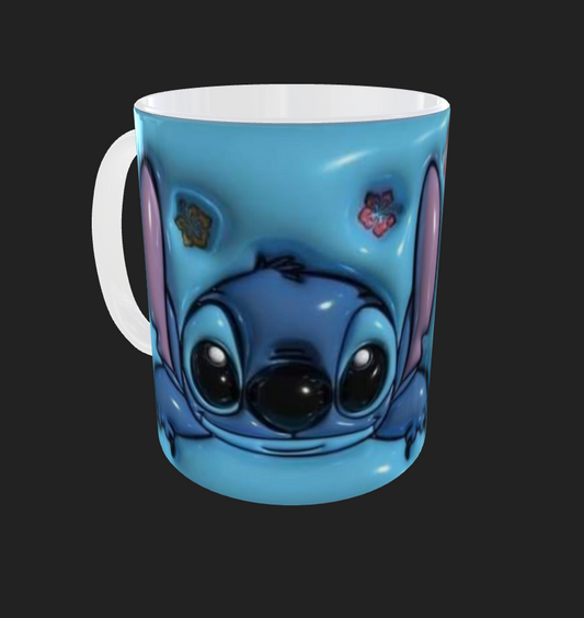 STITCH TAZZA personalizzata CAFFE' di ceramica , Idea regalo Adulto Bambino