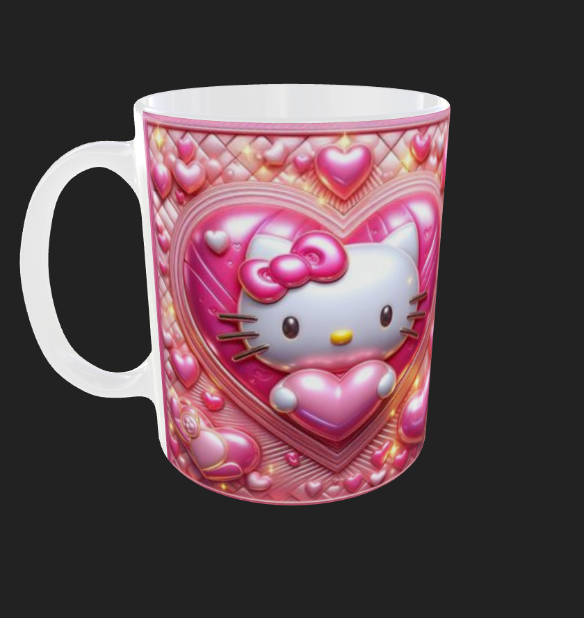 Hello Kitty TAZZA personalizzata CAFFE' di ceramica , Idea regalo Adulto Bambino