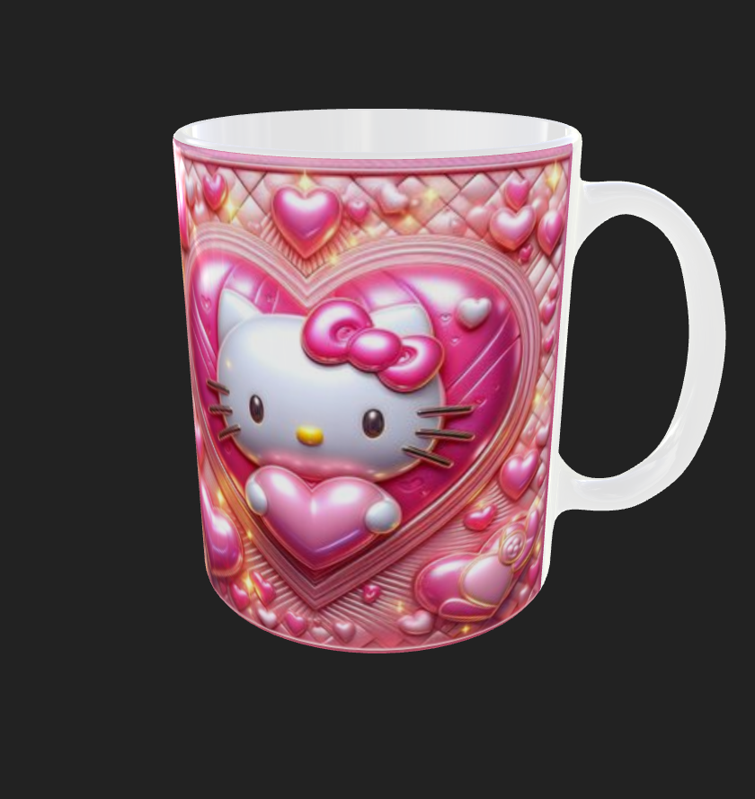 Hello Kitty TAZZA personalizzata CAFFE' di ceramica , Idea regalo Adulto Bambino