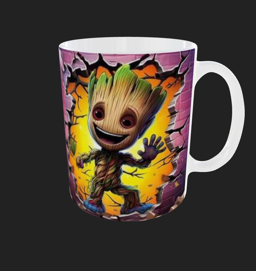 GROOT TAZZA personalizzata CAFFE' di ceramica , Idea regalo Adulto Bambino