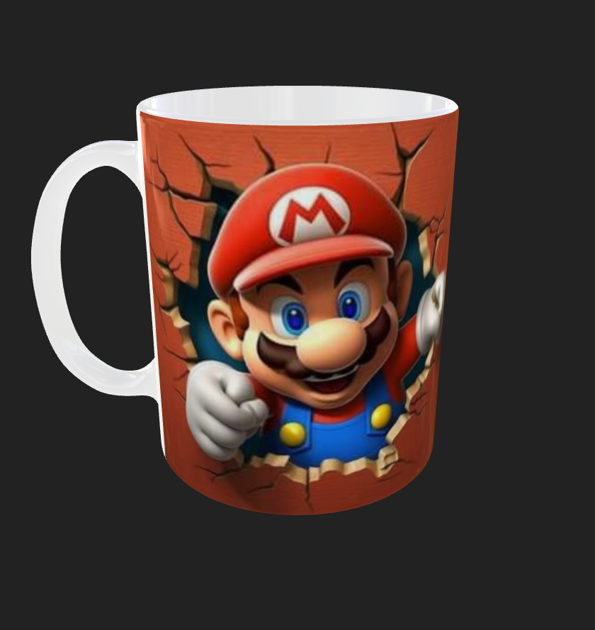 SUPER MARIO TAZZA personalizzata CAFFE' , Idea regalo Adulto Bambino