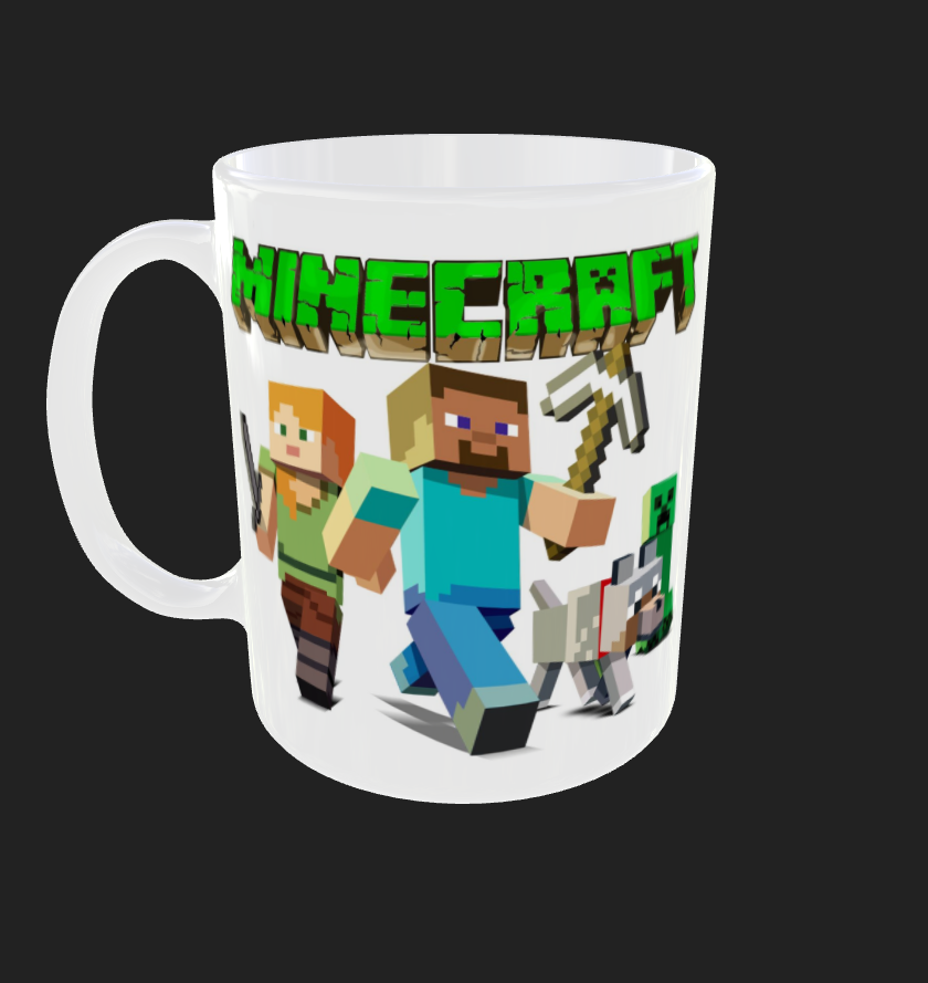 MINECRAFT TAZZA personalizzata CAFFE' , Idea regalo Adulto Bambino